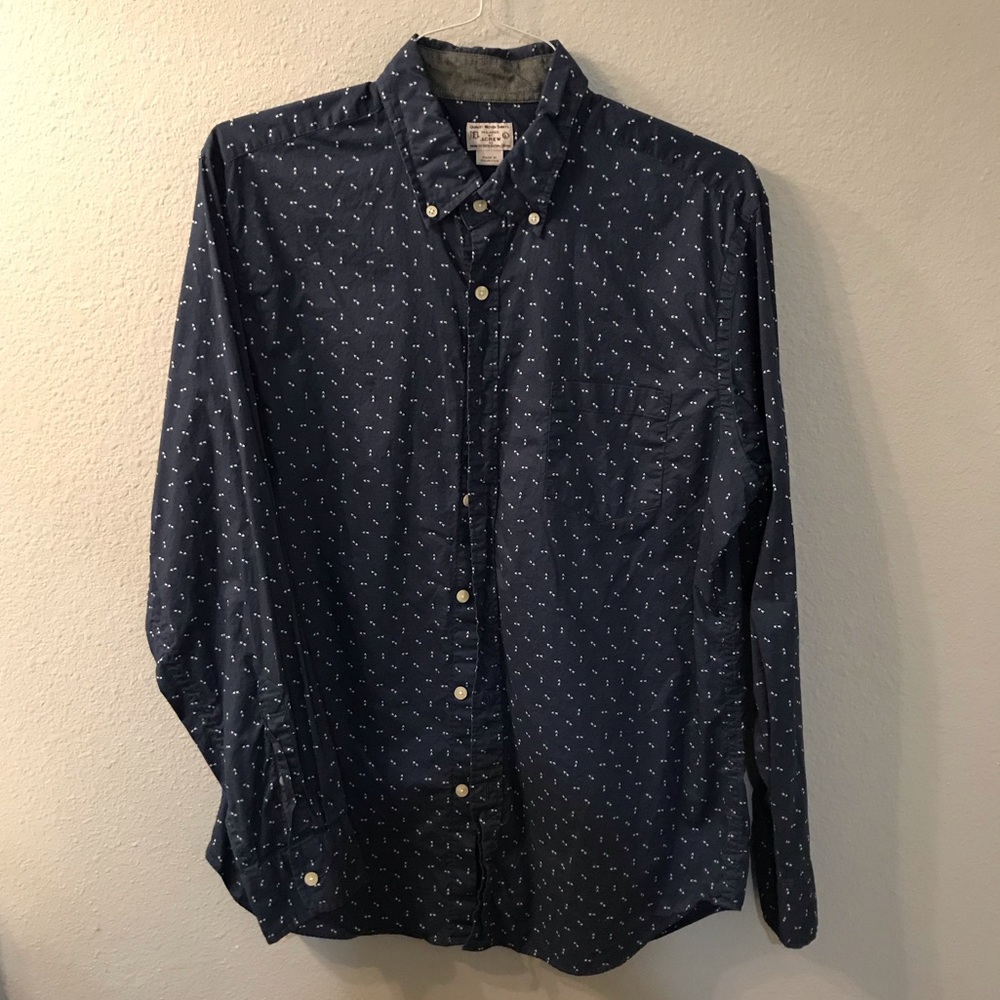 J Crew Dark Blue casual button down
